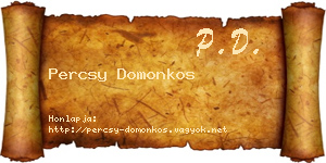 Percsy Domonkos névjegykártya